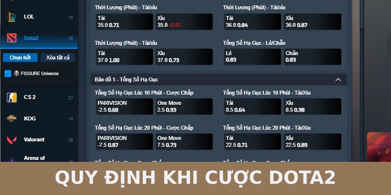 cách cược dota2