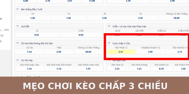 chấp 3 chiều