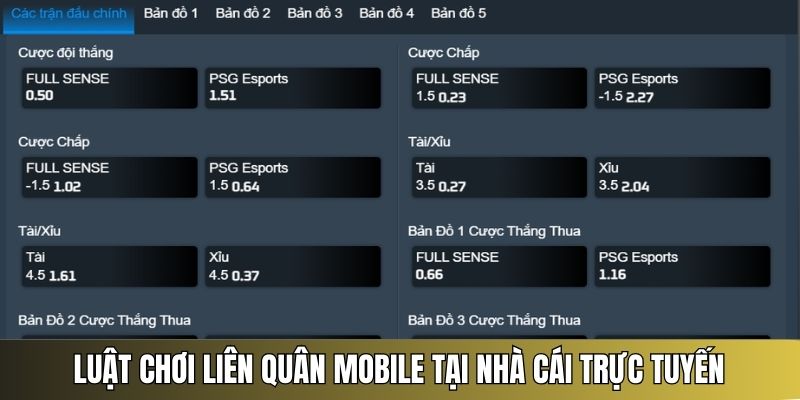 chơi cá cược liên quân mobile