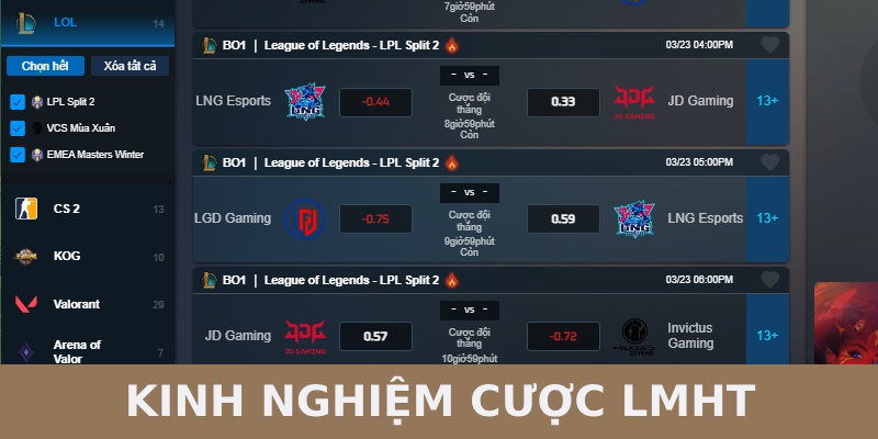 mẹo cược lmht