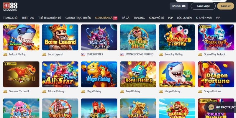 M88 cung cấp game bắn cá từ 3 sảnh cược danh tiếng