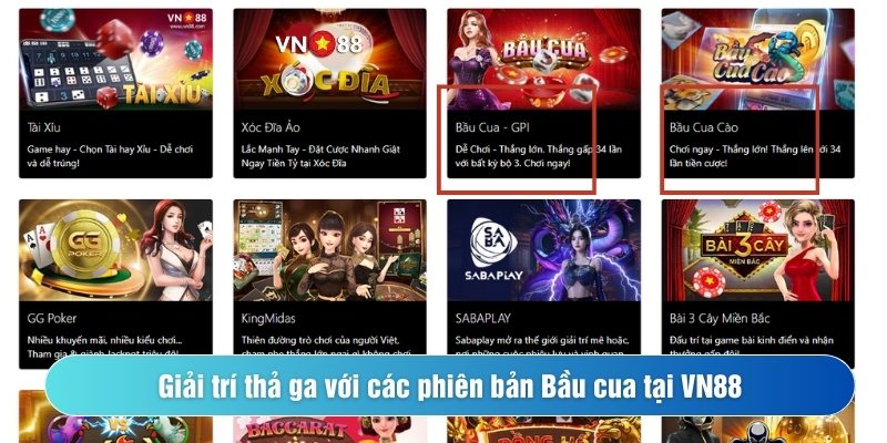 bầu cua online đổi thưởng