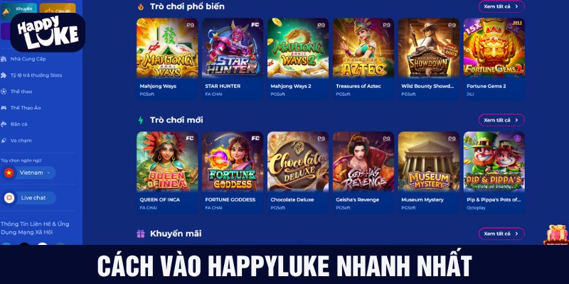 đăng nhập happyluke
