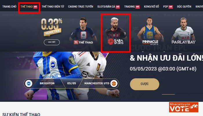cách cược sảnh saba