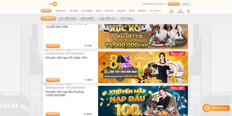 VT999 khuyến mãi